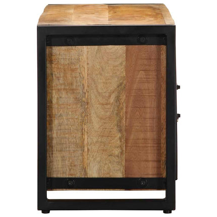 TV-bänk 100x30x40 cm massivt grovt trä mango