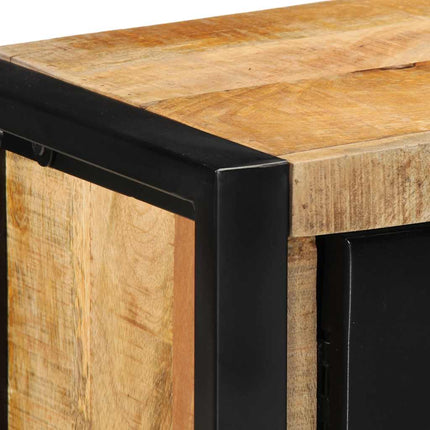 TV-bänk 100x30x40 cm massivt grovt trä mango