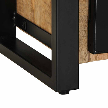 TV-bänk 100x30x40 cm massivt grovt trä mango