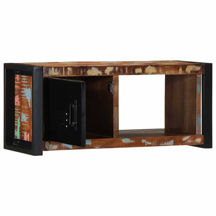 Tv-bänk 80x30x35 cm massivt återvunnet trä