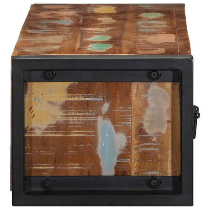 Tv-bänk 100x30x25 cm massivt återvunnet trä