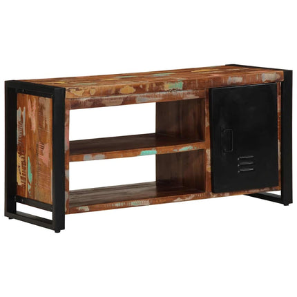 Skobänk Flerfärgsdesign 100 x 40 x 50 cm Massivt återvunnet trä