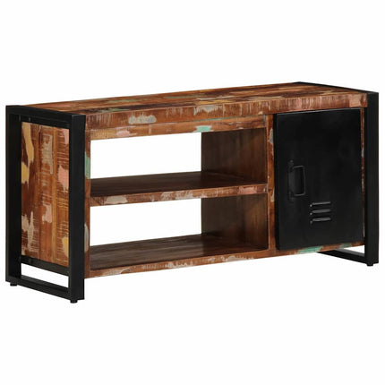Skobänk Flerfärgsdesign 100 x 40 x 50 cm Massivt återvunnet trä
