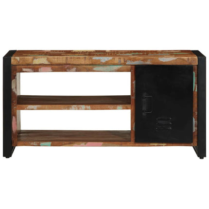 Skobänk Flerfärgsdesign 100 x 40 x 50 cm Massivt återvunnet trä