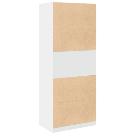 Garderob vit 80x50x200 cm konstruerat trä