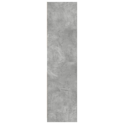 Garderob betonggrå 80x50x200 cm konstruerat trä