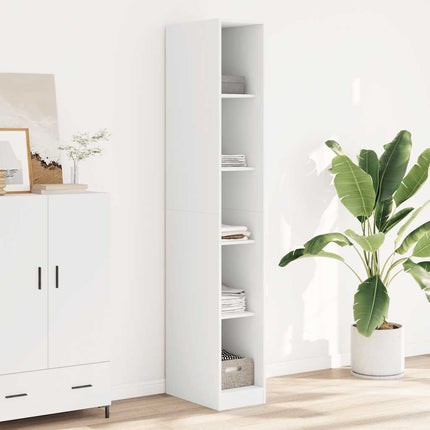 Garderob vit 30x50x200 cm konstruerat trä