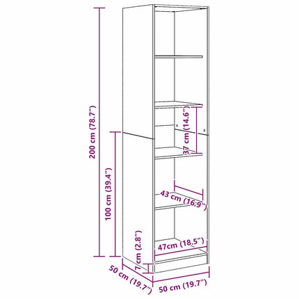 Garderob ek 50x50x200 cm konstruerat trä