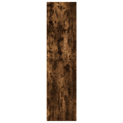 Garderob rökfärgad ek 80x50x200 cm konstruerat trä