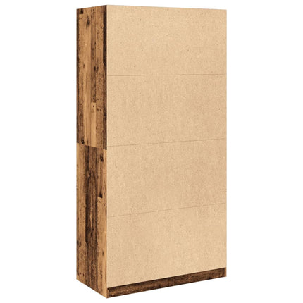 Garderob gammalt trä 100x50x200 cm konstruerat trä