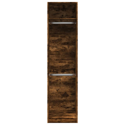 Garderob rökfärgad ek 50x50x200 cm konstruerat trä