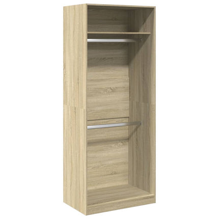 Garderob sonoma-ek 80x50x200 cm konstruerat trä