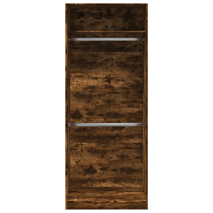 Garderob rökfärgad ek 80x50x200 cm konstruerat trä