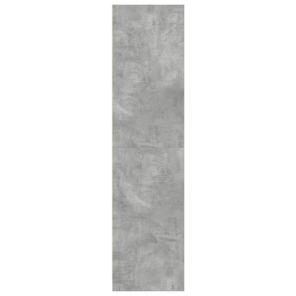 Garderob betonggrå 100x50x200 cm konstruerat trä