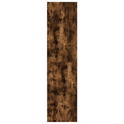 Klädskåp rökfärgad ek 100x50x200 cm konstruerat trä