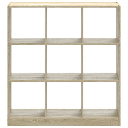 Bokhylla sonoma-ek 102x32x108 cm konstruerat trä