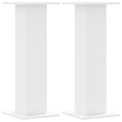 Växtställ 2 st vit 30x30x80 cm konstruerat trä