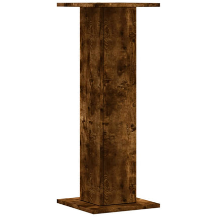Växtställ 2 st rökfärgad ek 30x30x80 cm konstruerat trä