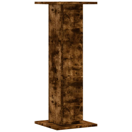 Växtställ 2 st rökfärgad ek 30x30x80 cm konstruerat trä