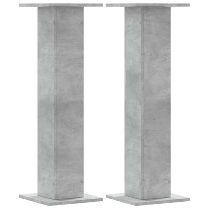 Växtställ 2 st betonggrå 30x30x95 cm konstruerat trä