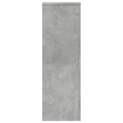 Växtställ 2 st betonggrå 33x33x100 cm konstruerat trä