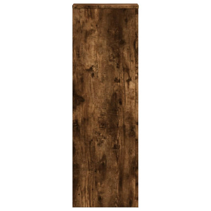 Växtställ 2 st rökfärgad ek 33x33x100 cm konstruerat trä
