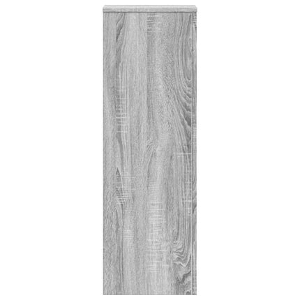 Växtställ 2 st grå sonoma 33x33x100 cm konstruerat trä