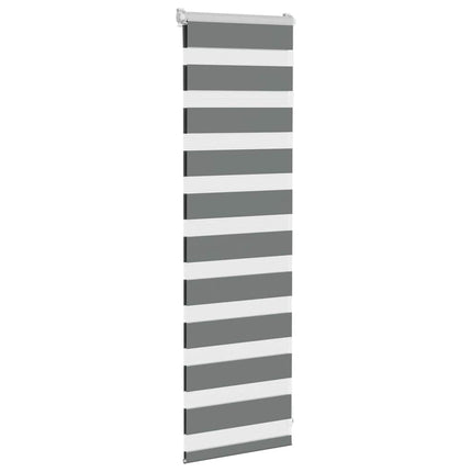 Rullgardin zebra mörkgrå 45x100 cm tyg bredd 40,9 cm polyester