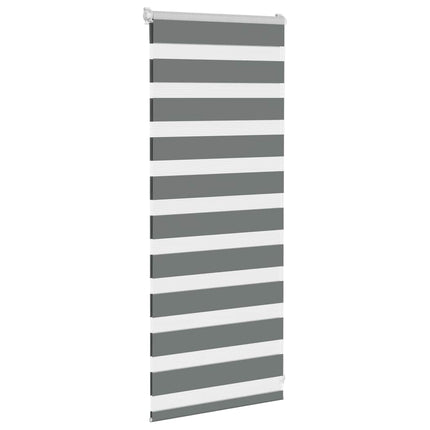 Rullgardin zebra mörkgrå 55x100 cm tyg bredd 50,9 cm polyester