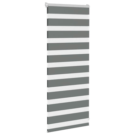 Rullgardin zebra mörkgrå 60x100 cm tyg bredd 55,9 cm polyester