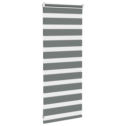 Rullgardin zebra mörkgrå 60x100 cm tyg bredd 55,9 cm polyester