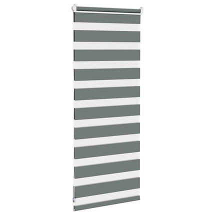 Rullgardin zebra mörkgrå 65x100 cm tyg bredd 60,9 cm polyester