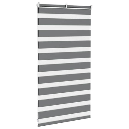 Rullgardin zebra mörkgrå 70x100 cm tyg bredd 65,9 cm polyester
