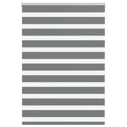Rullgardin zebra mörkgrå 105x100 cm tyg bredd 100,9cm polyester