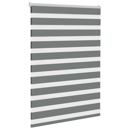 Rullgardin zebra mörkgrå 105x100 cm tyg bredd 100,9cm polyester