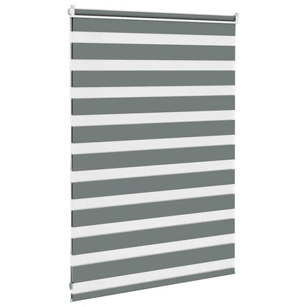 Rullgardin zebra mörkgrå 105x100 cm tyg bredd 100,9cm polyester