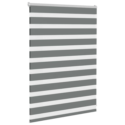 Rullgardin zebra mörkgrå 110x100 cm tyg bredd 105,9cm polyester