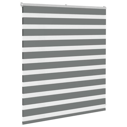 Rullgardin zebra mörkgrå 125x100 cm tyg bredd 120,9cm polyester