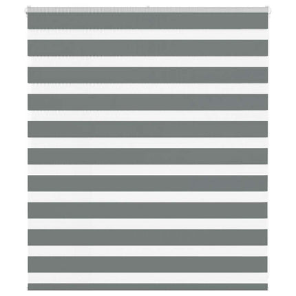 Rullgardin zebra mörkgrå 130x100 cm tyg bredd 125,9cm polyester