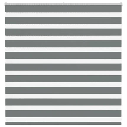 Rullgardin zebra mörkgrå 150x100 cm tyg bredd 145,9cm polyester
