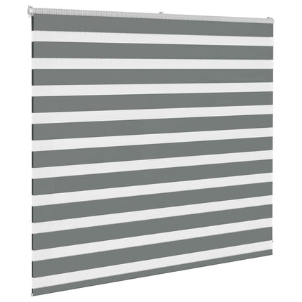 Rullgardin zebra mörkgrå 155x100 cm tyg bredd 150,9cm polyester