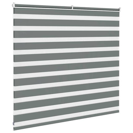 Rullgardin zebra mörkgrå 160x100 cm tyg bredd 155,9cm polyester