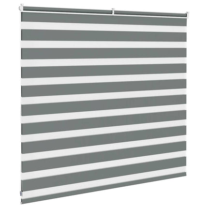 Rullgardin zebra mörkgrå 165x100 cm tyg bredd 160,9cm polyester
