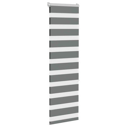 Rullgardin zebra mörkgrå 45x150 cm tyg bredd 40,9 cm polyester