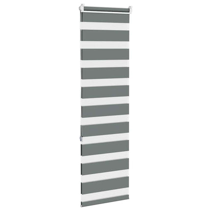 Rullgardin zebra mörkgrå 45x150 cm tyg bredd 40,9 cm polyester