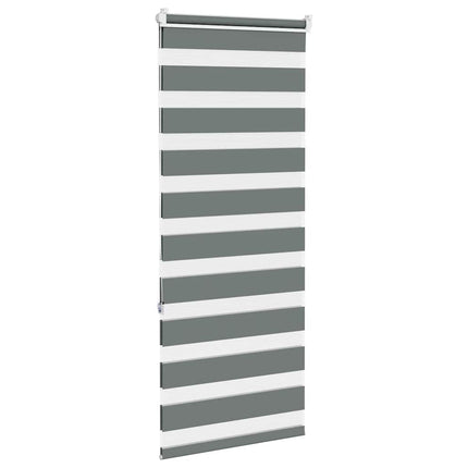 Rullgardin zebra mörkgrå 55x150 cm tyg bredd 50,9 cm polyester