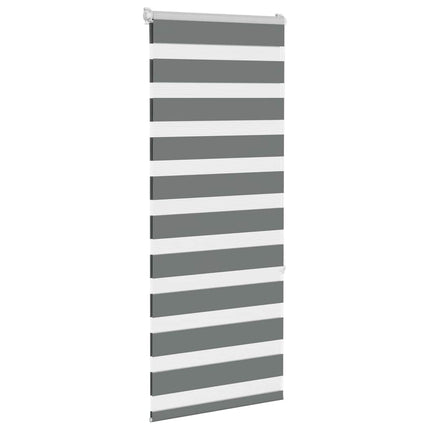 Rullgardin zebra mörkgrå 60x150 cm tyg bredd 55,9 cm polyester