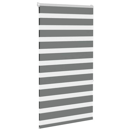 Rullgardin zebra mörkgrå 70x150 cm tyg bredd 65,9 cm polyester