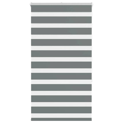 Rullgardin zebra mörkgrå 85x150 cm tyg bredd 80,9 cm polyester