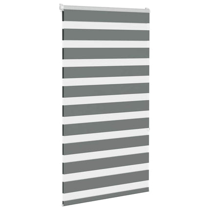 Rullgardin zebra mörkgrå 90x150 cm tyg bredd 85,9 cm polyester